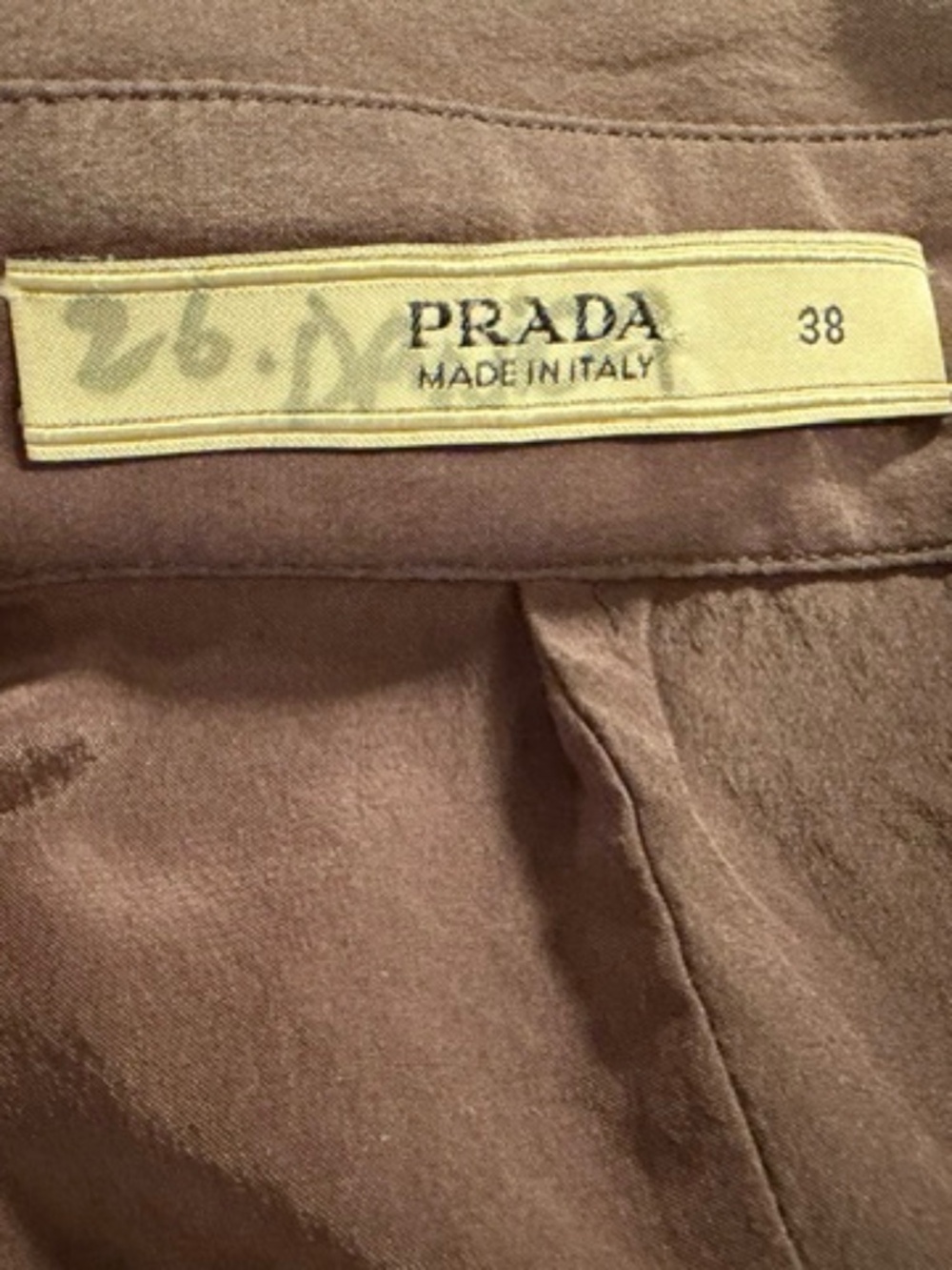 Prada Dark Brown Silk Blouse Shirt - Picture 3 of 8
